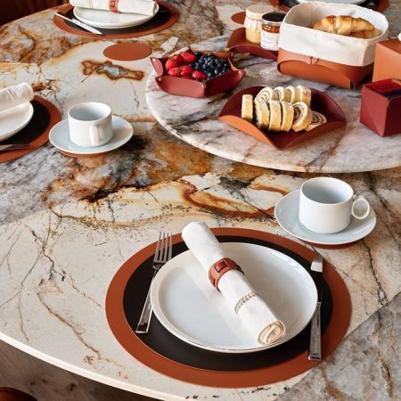 ADJ Коробочка MIU для чайных пакетов, 7x7xH8 см., цвет: бордо/коньяк, артикул 0055.30/09