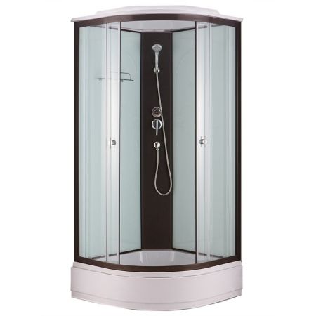 Душевая кабина Niagara NG-6701 90x90 профиль Черный задние стенки Белые, артикул 67011414