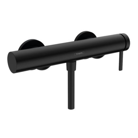 Смеситель для душа, Hansgrohe, Finoris, тип открывания воды-однорычажный, тип регулирования воды-керамический картридж, монтаж-настенный, отверстия для монтажа-2, цвет-матовый черный, артикул 76620670