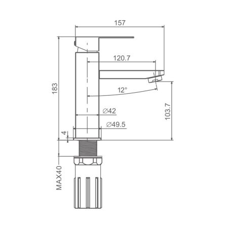 Смеситель для раковины Prohanss P30.10.05, сатин, артикул P30.10.05