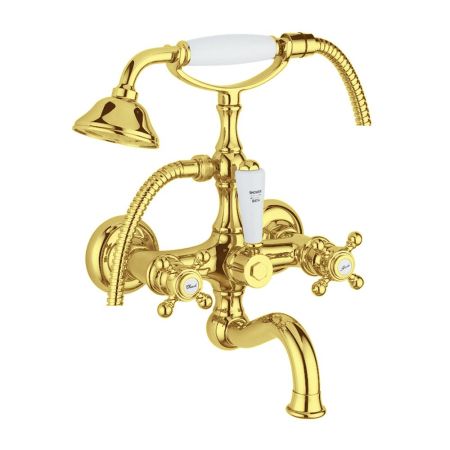ARCADIA Смеситель для ванны внешний, золото, артикул 18394