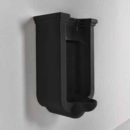 Kerasan Waldorf Писсуар подвесной с сифоном и комплектом крепежей, цвет черный, артикул 413004nero lucido