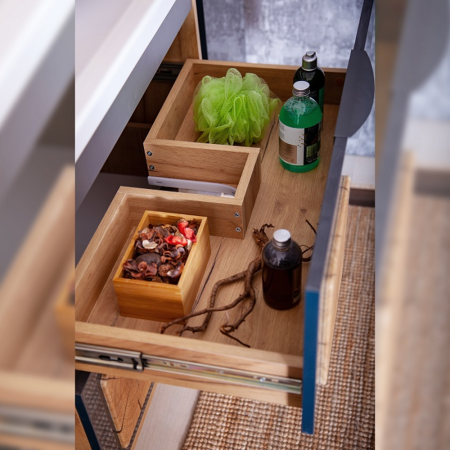 Комплект мебели для ванной Бриклаер Форест 80, дуб золотой/антрацит, артикул Форест 80