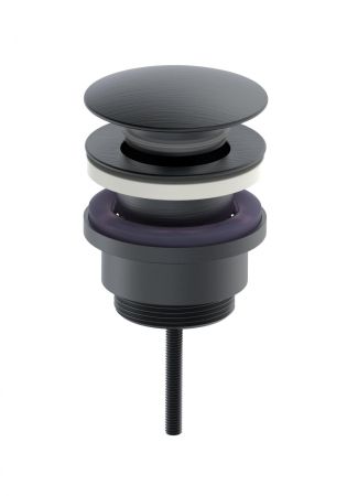 Донный клапан для раковины 1 1/4 WONZON & WOGHAND, Темный графит (WW-88SS07-BGM), артикул WW-88SS07-BGM