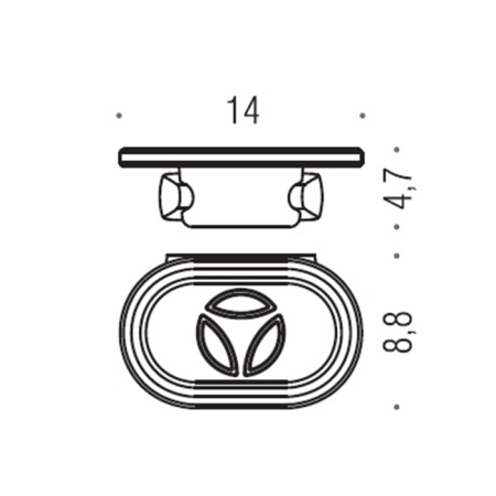 Colombo Road мыльница настенная, цвет: хром/матовое стекло, артикул B8001.CR-VAN