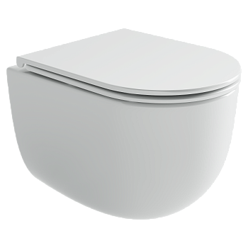 Унитаз подвесной Ceramicanova Вога (Voga) торнадо 3.0 сиденье микролифт белый CN4012T