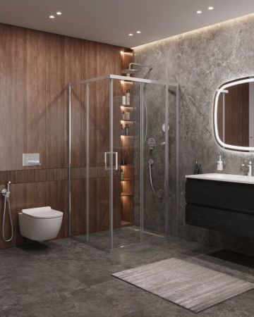 MOLVENO-AH-21-90+20-P-BORO Душевой уголок, артикул MOLVENO-AH-21-90+20-P-BORO