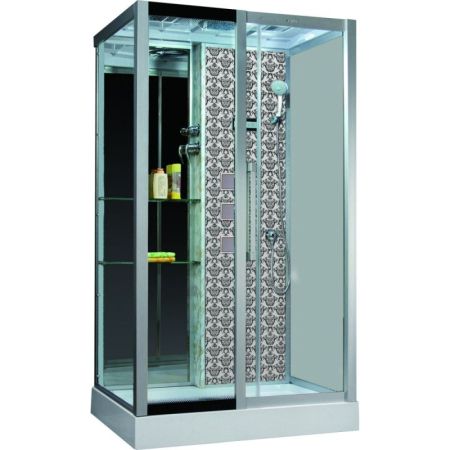 Душевая кабина Niagara Lux 7713 120x80 L профиль Хром задняя стенка Белая, артикул 7713WL