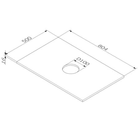 M8FST0801WG Func Столешница под накладную раковину, для тумбы 80 см, цвет белый глянец, артикул M8FST0801WG