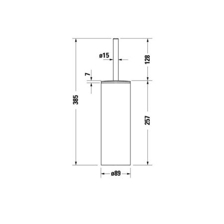 Duravit D-Code Ершик напольный, хром ЦЕНА), артикул 0099281000
