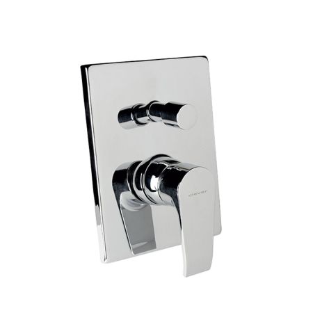 PAULA Внешняя часть смесителя для ванны и душа с дивертером, 2 выхода, ec2, хром, артикул 98731