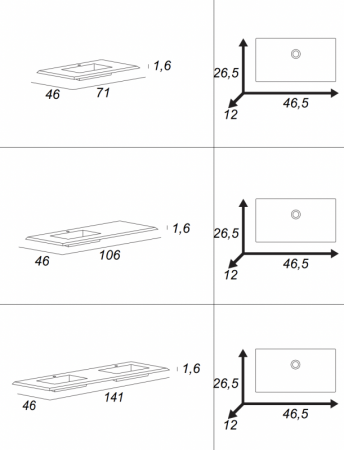 Мебель для ванной CEZARES Collection 1973, артикул 55224