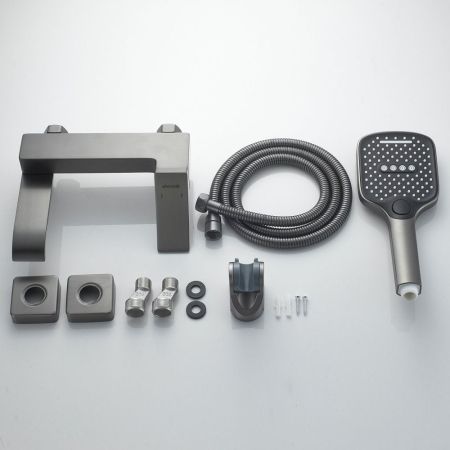 Смеситель для ванны Shevanik S4002T, оружейная сталь, артикул S4002T