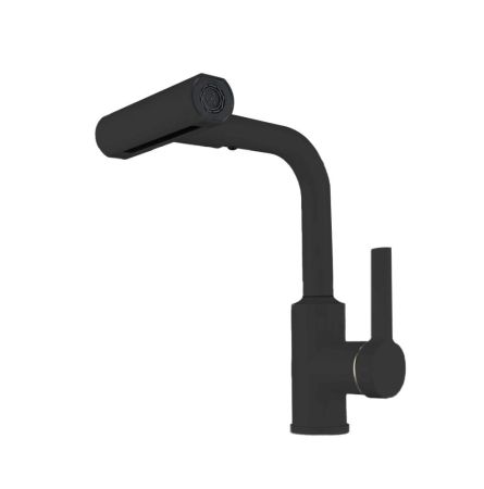 Смеситель для кухни с поворотной лейкой RUSH Tinos (TI3732-17Black), артикул TI3732-17Black
