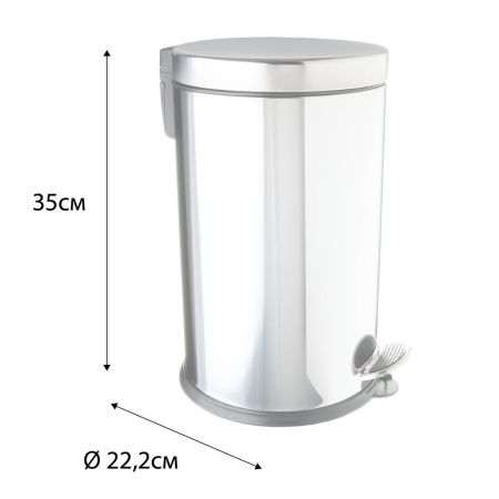 Ведро для мусора FIXSEN HoReCa FX-34024A, хром, артикул FX-34024A
