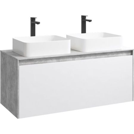 Mobi Корпус подвесной тумбы 120 см под умывальник , цвет бетон светлый, артикул MOB0112BS