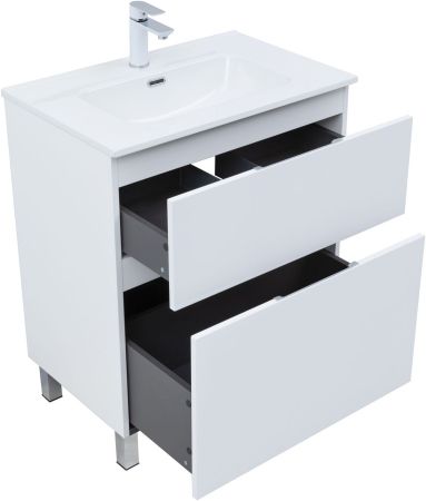 Тумба под раковину Aquanet Алвита New 70 напольная, белый матовый, артикул 00344133