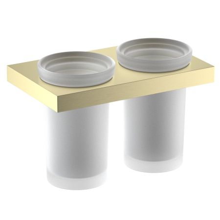 Стакан для зубных щеток двойной Timo Petruma 15234/17 золото матовое, артикул 15234/17