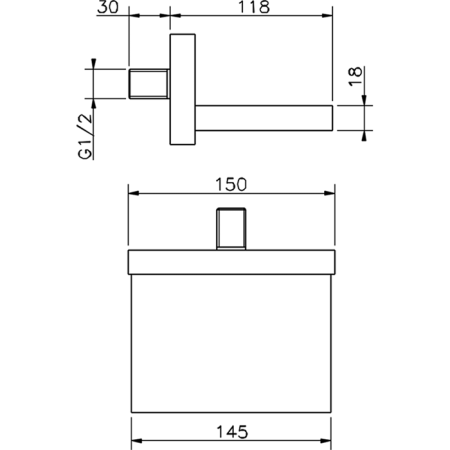 CISAL Излив настенный каскадный 118 мм, цвет хром