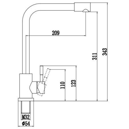 Смеситель для кухни Fmark FS26129, сатин
