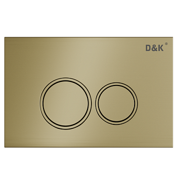 Клавиша смыва D&K Bayern матовое золото (арт.инсталл DI8050127) (DB1529007)