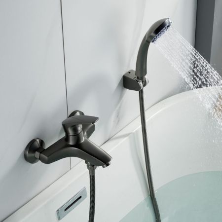 Смеситель для ванны Shevanik S5002T, оружейная сталь, артикул S5002T