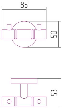 Вешалка КАНЬОН - 2 крючка / L 85 (Золото), артикул 03-3000-1002