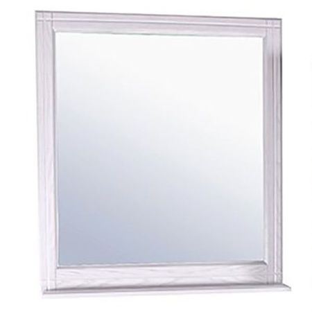 Зеркало ASB-Woodline Берта 85 Белое c серебряной патиной