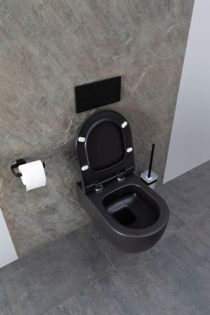 Чаша подвесного унитаза Allen Brau Priority 4.31001.31 черный матовый, артикул 4.31001.31