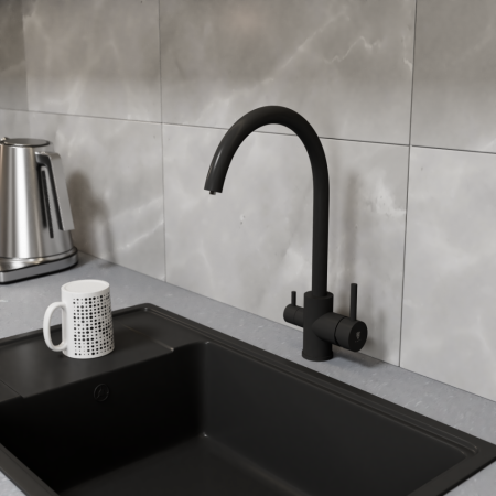 Смеситель для кухонной мойки с фильтром RUSH (SUS9035-37Black), артикул SUS9035-37Black