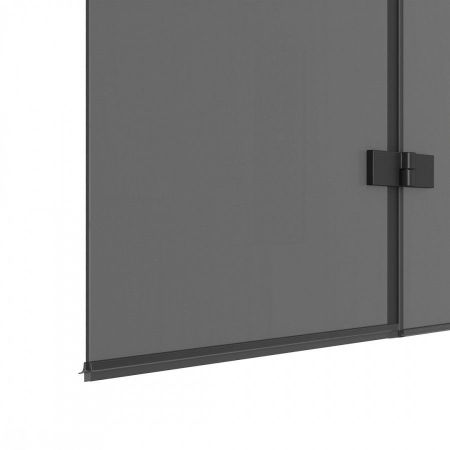 Шторка на ванну 100х140 см Maretti Valentina VA41R100140098-560, профиль черный, артикул VA41R100140098-560