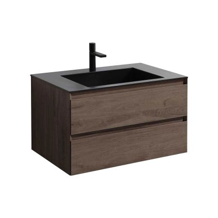 База под раковину Luka 800 подвесная, 2 выкатных ящика soft-close, R.Oak, артикул VMC-2L800RO