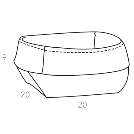 ADJ Корзина для хлеба, 20x20xH9 см., цвет: капучино/шоколад, артикул 0037.04/06