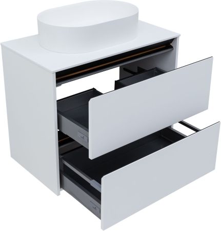 Тумба под раковину Allen Brau Activity 80 1.34004.WM белый матовый/черный браш, артикул 1.34004.WM