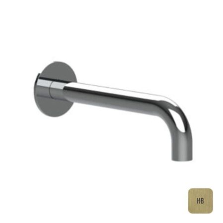 Излив, Almar, Waterfalls, настенный, вынос излива, мм-240, стандарт подводки-1/2", цвет-High Brass Brushed PVD, артикул E098007.HB