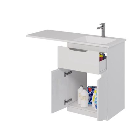 Тумба с раковиной напольная Dreja Vega 60 см, белый, артикул 99-0450-com