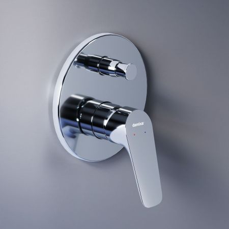 777100000 Jupiter, смеситель монтируемый в стену ванной - душевой, хром, артикул 777100000