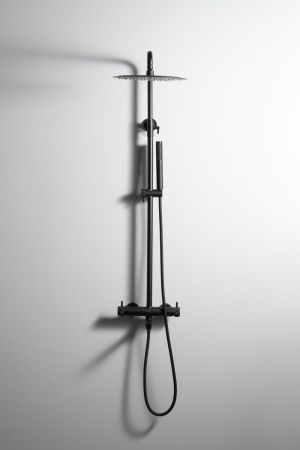 Душевая стойка Allen Brau Priority 5.31A10-31 черный матовый, артикул 5.31A10-31