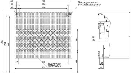 Тумба под раковину Aquanet Джейн 80 мисти грин, артикул 00313318