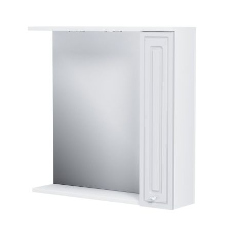 M41MPR0751WG Palace One, зеркало, частично зеркальный шкаф, правый, 75 см, с подсветкой, белый, глян, артикул M41MPR0751WG