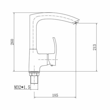 Смеситель для кухни FASHUN A4070, хром