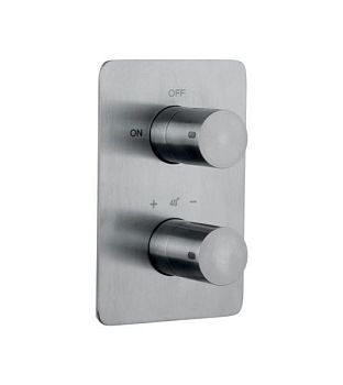 Emmevi Filoinox, однорычажный встраиваемый термостатический смеситель для душа с дивертером, на 3 выхода, из нержавеющей стали