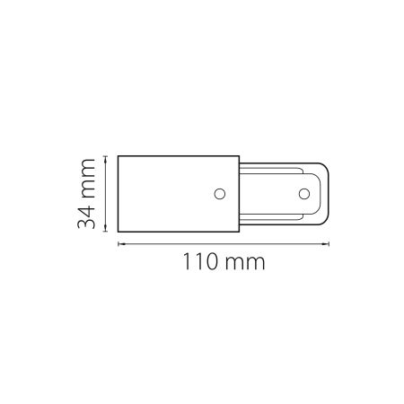 Питание боковое трековое однофазное Barra Lightstar 502119, артикул 502119