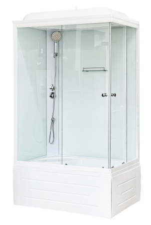 Душевая кабина Royal Bath RB 8100BP5-WT (белое/прозрачное) левая, артикул RB8100BP5-WT-L