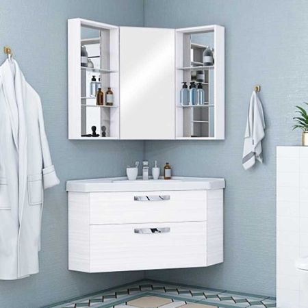 Тумба под раковину Акватон Кантара 110 подвесная 1A205601ANW70 Дуб полярный, артикул 1A205601ANW70