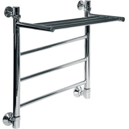 Водяной полотенцесушитель Ника Classic ЛП/ВП 50x40 с полкой Хром, артикул ЛП/ВП 50x40