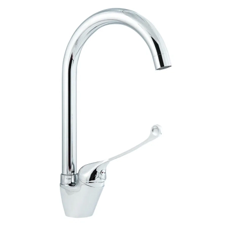 Смеситель для кухни с хирургической ручкой Славен СЛ-ОД-Х22, хром