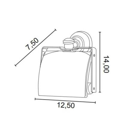 ALL.PE Hotel держатель для туалетной бумаги с крышкой, хром, артикул HO219cr