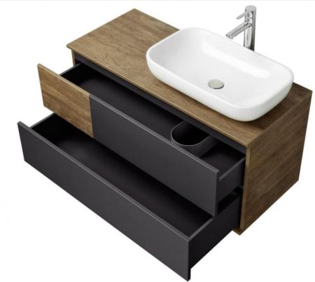 Тумба под раковину АКВАТОН ТЕРРА 105 1A246901TEKA0 (подвесная, дуб кантри/антрацит), шт, артикул 1A246901TEKA0