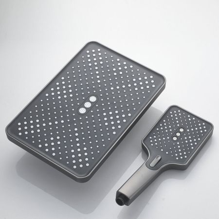 Душевая система Shevanik S6136T, оружейная сталь